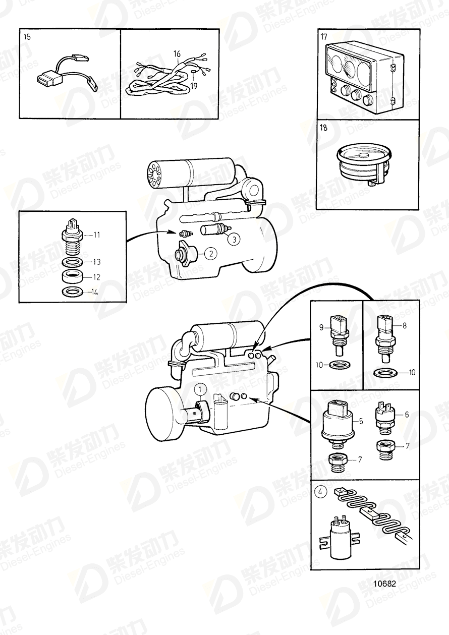 volvo penta Tachometer sensor 1502028 Drawing volvo penta Tachometer sensor 1502028 Drawing